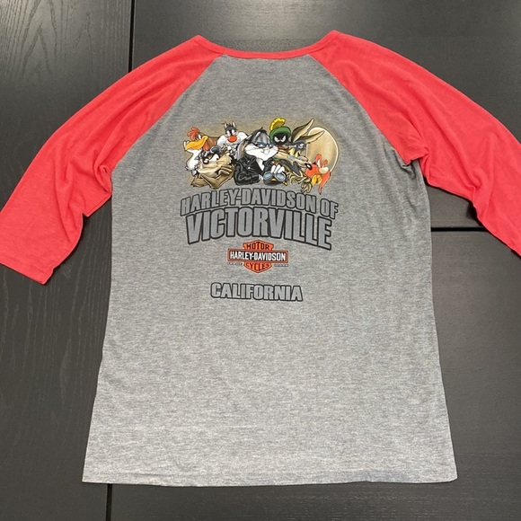 Harley-Davidson X Looney Tunes Cat Ladies 3/4 Sleeve T-Shirt - XXL - Picture 2 of 9